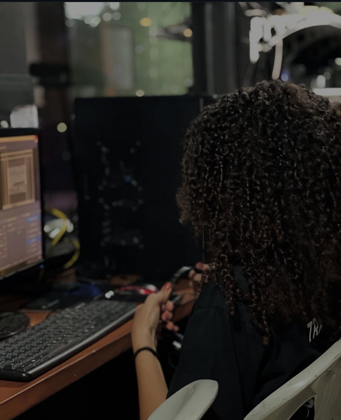 Equipamento de câmera durante uma transmissão ao vivo